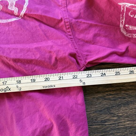 Vintage Worlds Apart Portugal Tribal Print Shirt Pink Boho Art Cotton M - Picture 6 of 7